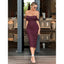 "Anabelle" Sculpted Off-Shoulder Midi