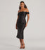"Aria" Off-Shoulder Bodycon Dress