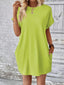 Aurelia | Round Neck Short Sleeve Mini Dress
