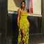 "Cirelia" Fringe Halter Maxi Dress