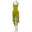 "Cirelia" Fringe Halter Maxi Dress