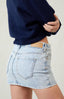Isla | High-Waisted Light Wash Denim Mini Skirt