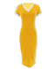 Clyvera | V-Neck Stripe Dress