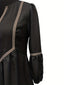 Solivra | Tribal Print Notched Neck Dress