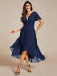 "Grace" Flutter Sleeve High-Low Dress