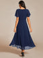 "Grace" Flutter Sleeve High-Low Dress