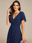 "Grace" Flutter Sleeve High-Low Dress