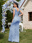 "Zyrelle" Beaded Lace Evening Gown