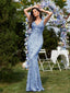 "Zyrelle" Beaded Lace Evening Gown
