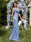 "Zyrelle" Beaded Lace Evening Gown