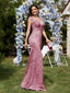 "Zyrelle" Beaded Lace Evening Gown