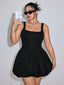 Kuvira | Square Neck Bubble Mini Dress
