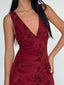 "Noelle" Floral Burnout Slip Dress