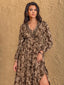 "Thalorie" Boho Paisley Maxi Dress