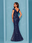 "Zyrelle" Beaded Lace Evening Gown