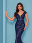 "Zyrelle" Beaded Lace Evening Gown