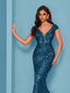 "Zyrelle" Beaded Lace Evening Gown