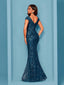 "Zyrelle" Beaded Lace Evening Gown