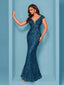 "Zyrelle" Beaded Lace Evening Gown