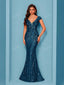 "Zyrelle" Beaded Lace Evening Gown