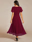 "Grace" Flutter Sleeve High-Low Dress
