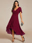 "Grace" Flutter Sleeve High-Low Dress