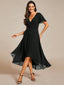 "Grace" Flutter Sleeve High-Low Dress