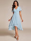 "Grace" Flutter Sleeve High-Low Dress