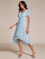 "Grace" Flutter Sleeve High-Low Dress
