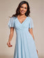 "Grace" Flutter Sleeve High-Low Dress