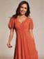 "Grace" Flutter Sleeve High-Low Dress