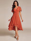 "Grace" Flutter Sleeve High-Low Dress