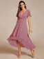 "Grace" Flutter Sleeve High-Low Dress