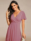 "Grace" Flutter Sleeve High-Low Dress