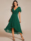 "Grace" Flutter Sleeve High-Low Dress