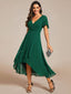 "Grace" Flutter Sleeve High-Low Dress