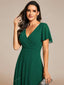 "Grace" Flutter Sleeve High-Low Dress