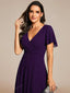 "Grace" Flutter Sleeve High-Low Dress