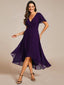 "Grace" Flutter Sleeve High-Low Dress