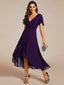 "Grace" Flutter Sleeve High-Low Dress