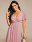 "Grace" Flutter Sleeve High-Low Dress