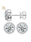 "Nova" Moissanite Halo Studs