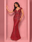 "Zyrelle" Beaded Lace Evening Gown