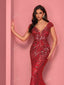 "Zyrelle" Beaded Lace Evening Gown