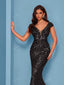 "Zyrelle" Beaded Lace Evening Gown