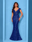 "Zyrelle" Beaded Lace Evening Gown