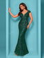 "Zyrelle" Beaded Lace Evening Gown