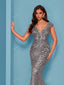 "Zyrelle" Beaded Lace Evening Gown