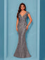 "Zyrelle" Beaded Lace Evening Gown