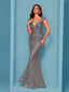 "Zyrelle" Beaded Lace Evening Gown